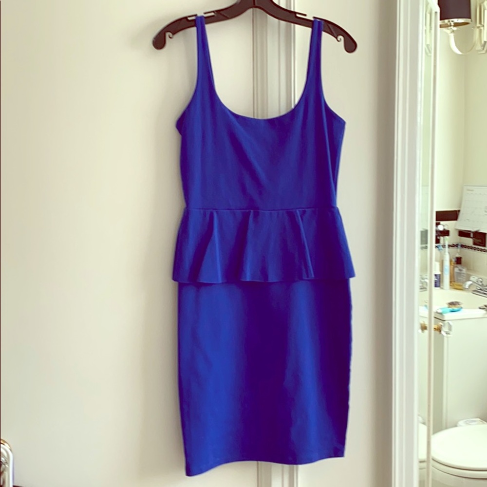 Blue knee length dress